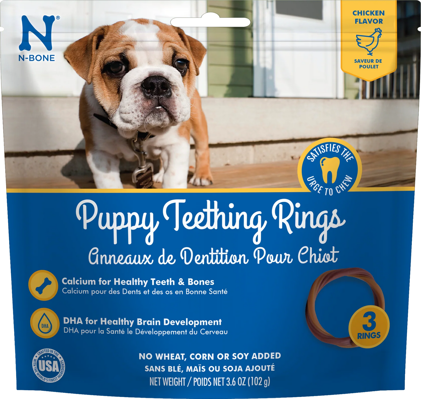 N-Bone Puppy Teething Rings-Chicken Flavor