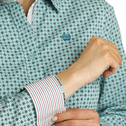 Cinch Geo Print Button-Down Shirt