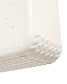 Close-up of white Bogg tote bag on a white background