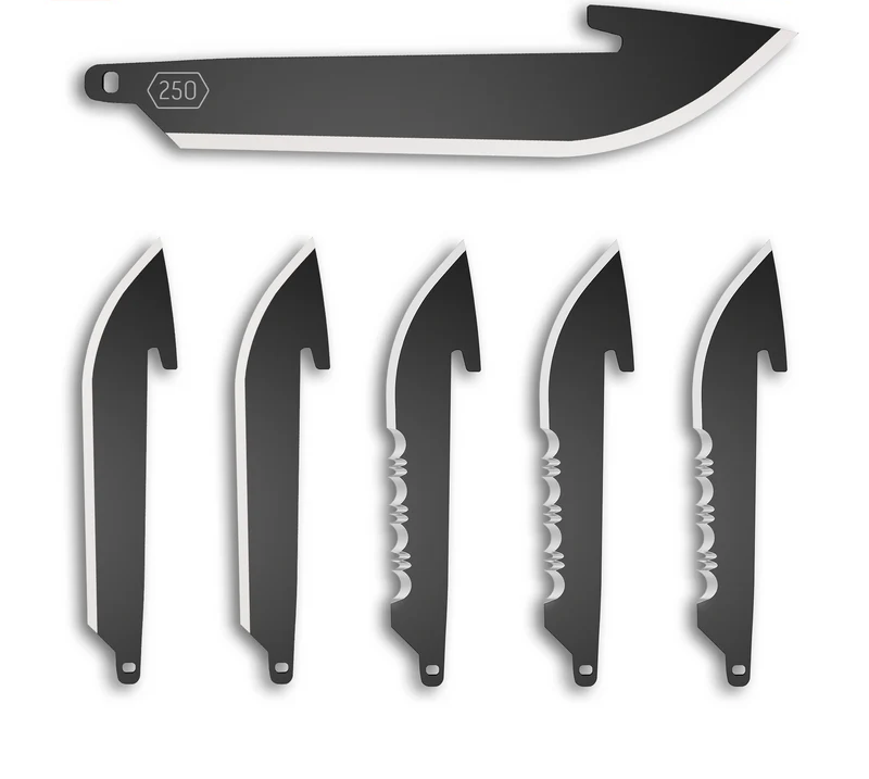 Outdoor Edge 2.5" Carry Drop Point Replacement Blade Combo - 6 Pack