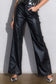 Black Glitter High Rise Wide Leg Pants