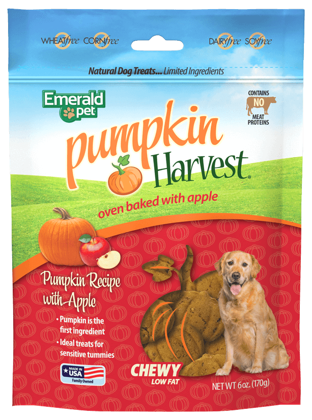 Emerald Pet Pumpkin Harvest Oven Baked Dog Treats- Pumpkin with Apple
