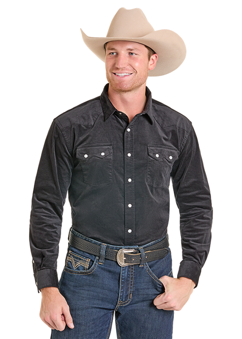 Panhandle Slim Modern Vintage Corduroy Long Sleeve Snap Shirt