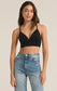 Z Supply Sophia T-Shirt Bra in Black