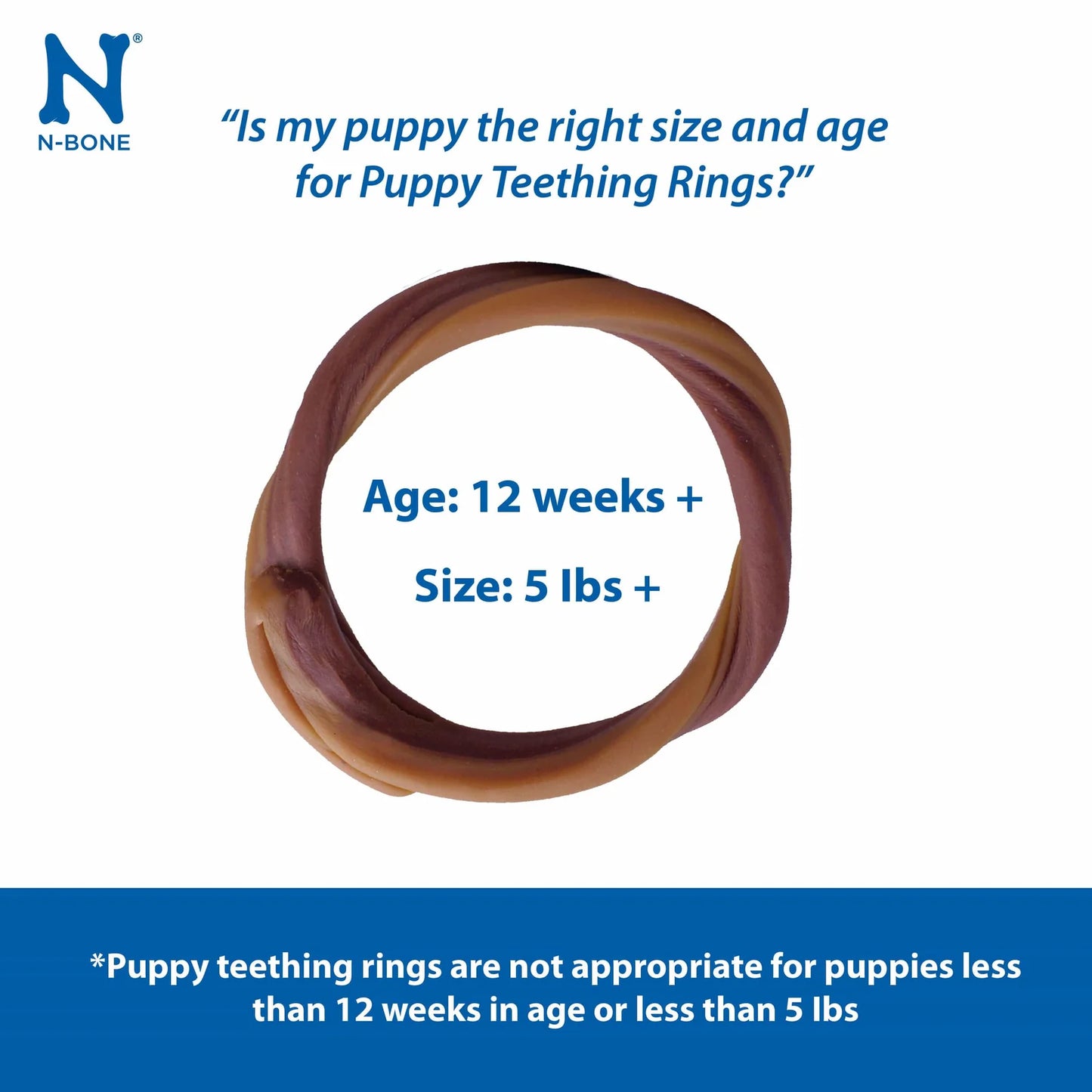 N-Bone Puppy Teething Rings-Chicken Flavor