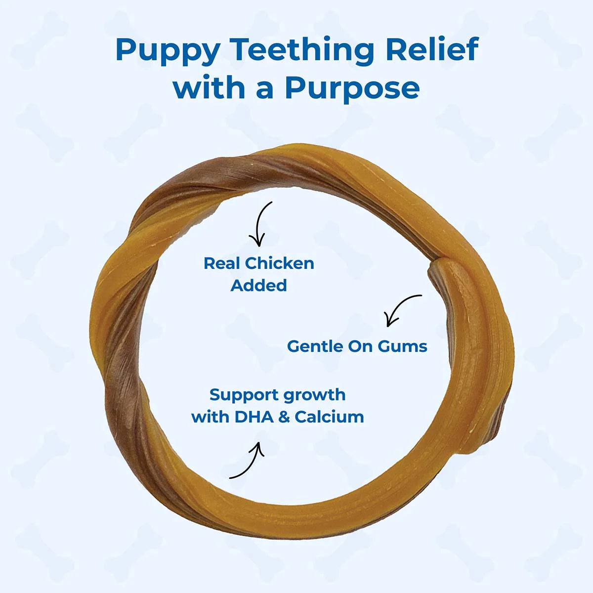 N-Bone Puppy Teething Rings Taste of Texas-Pulled Pork Flavor