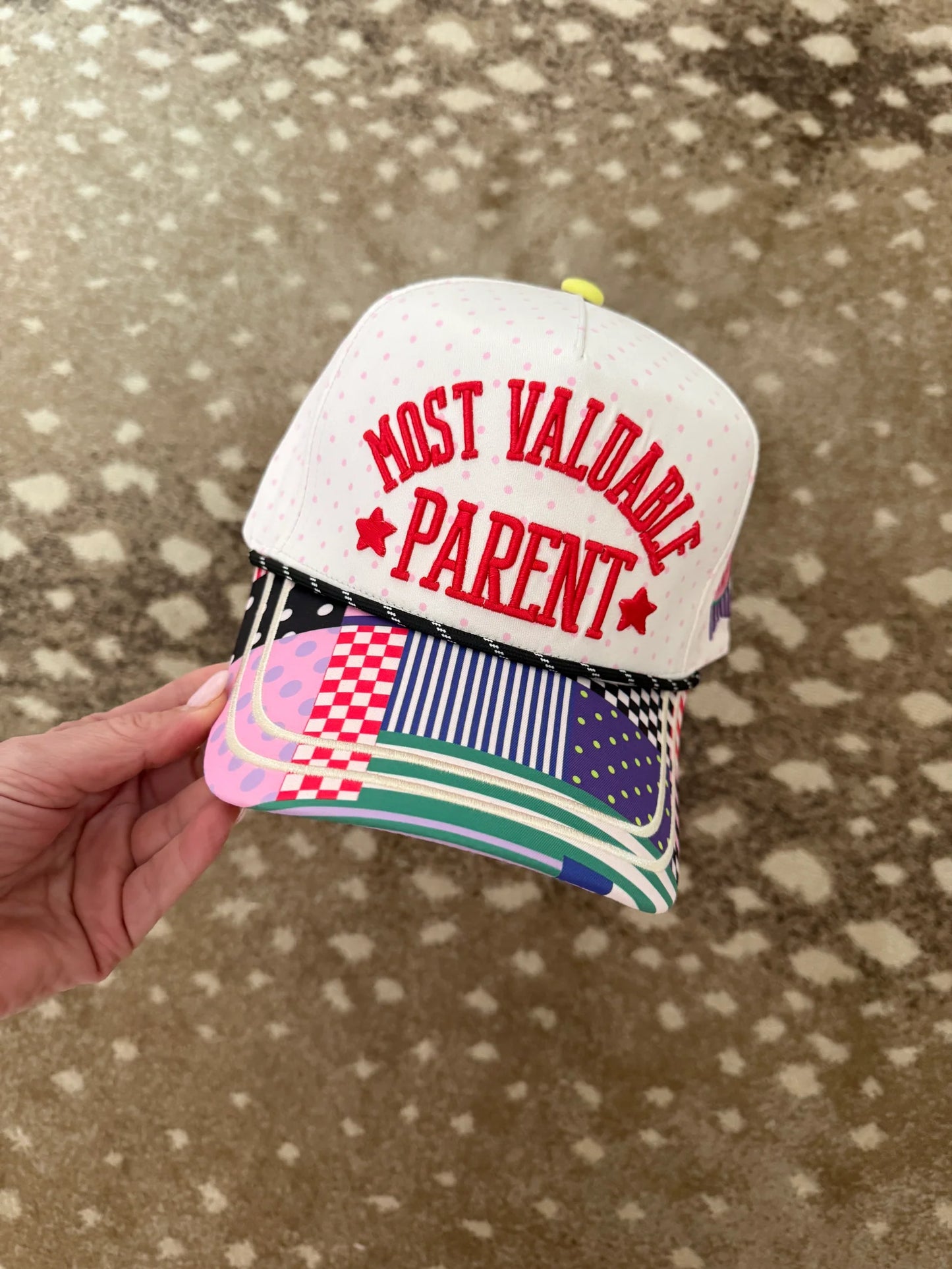 Poppy & Pine Patchwork Most Valuable Parent Hat