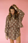 Poppy & Pine Mocha Polka Dot Long Sleeve Top & Skort Matching Set