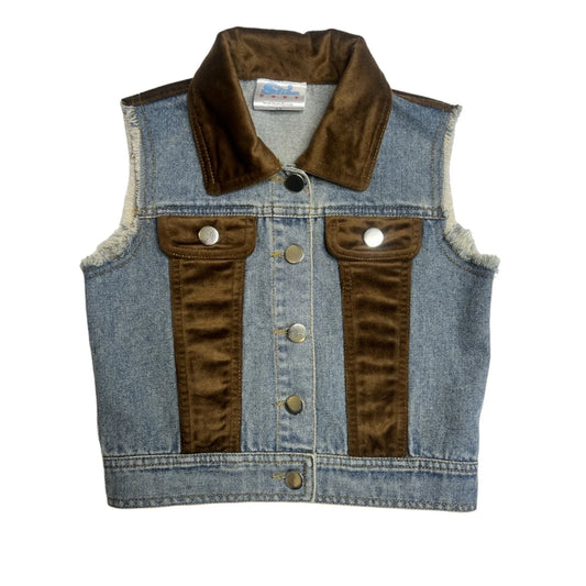 Shea Baby Denim Suede Vest