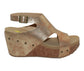 Volatile Poolside Gold Metallic Wedge