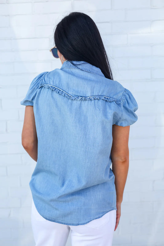 2 Fly Co. Denim Rowdy Ruffles Shirt