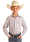 Panhandle Boys' Rough Stock Diamond Geo Print Long Sleeve Snap Shirt