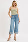 Risen Jeans Tummy Control High Rise Wide Leg Cuff Jeans