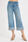 Risen Jeans Tummy Control High Rise Wide Leg Cuff Jeans
