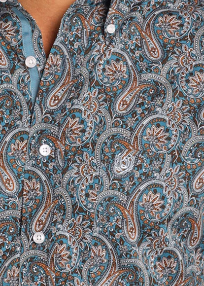 Panhandle Slim Rough Stock Paisley Long Sleeve Button Down Shirt