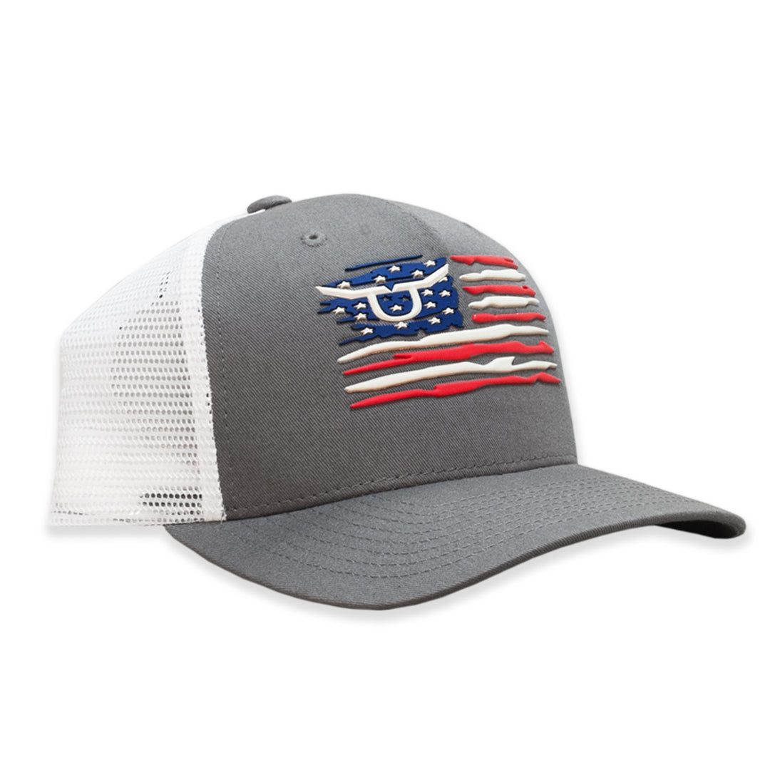 RopeSmart All American Rubber Patch Gray Cap