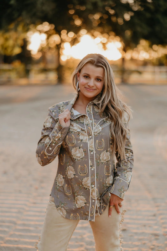 Rodeo Quincy Lucky Belle Button Up