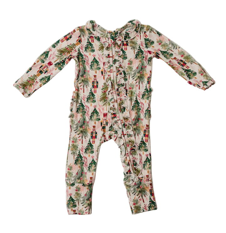 Rockin Royalty Enchanted Nutcracker Convertible Two-Way Zip Footie