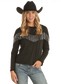 Rock & Roll Long Sleeve Ball Chain Fringe Shirt