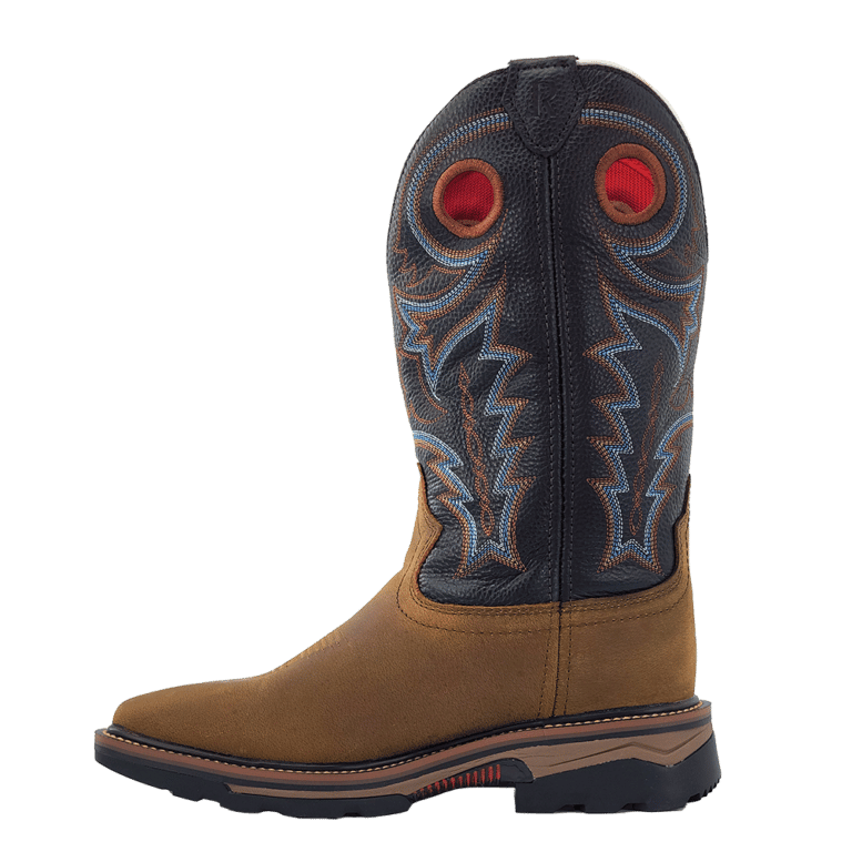 R. Watson Men’s Coffee Distressed Buffalo Wide Square 12″ Waterproof Work Boot
