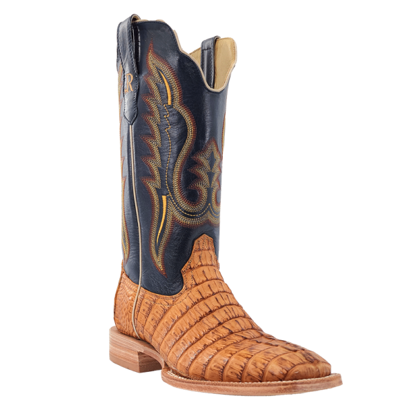 R. Watson Men’s Hornback Caiman Tail Wide Square 13″ Boot