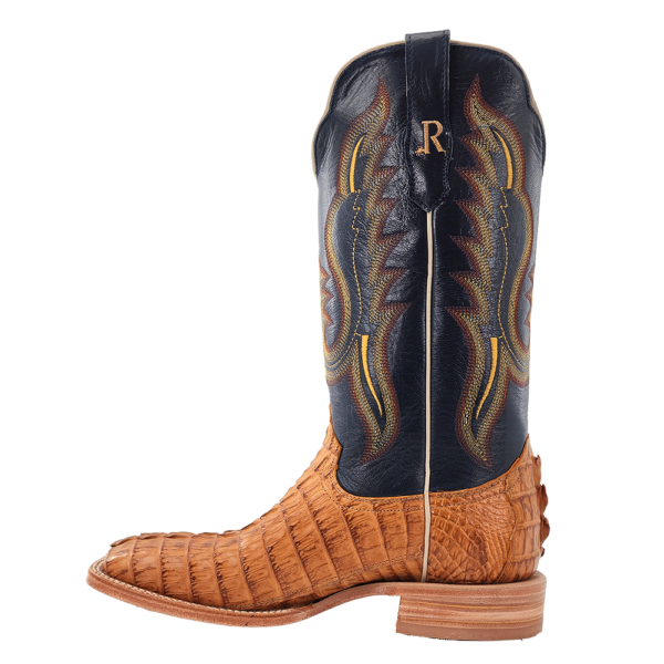 R. Watson Men’s Hornback Caiman Tail Wide Square 13″ Boot