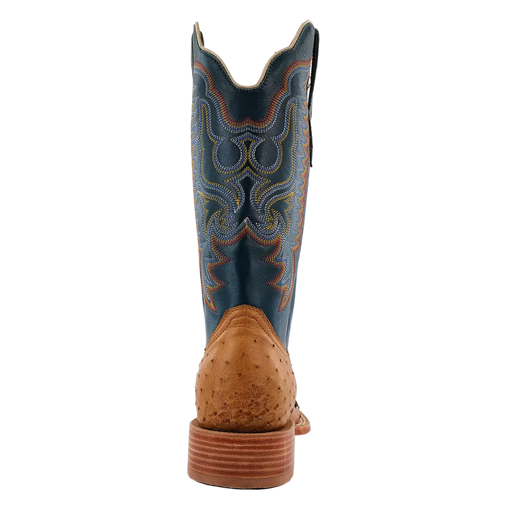 R. Watson Men’s Antique Saddle Full Quill Ostrich Wide Square 13″ Boot