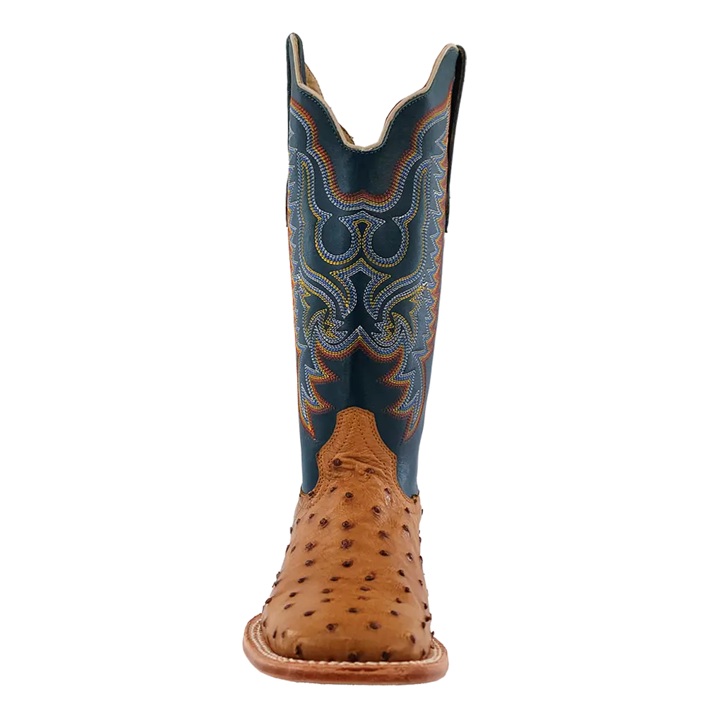 R. Watson Men’s Antique Saddle Full Quill Ostrich Wide Square 13″ Boot