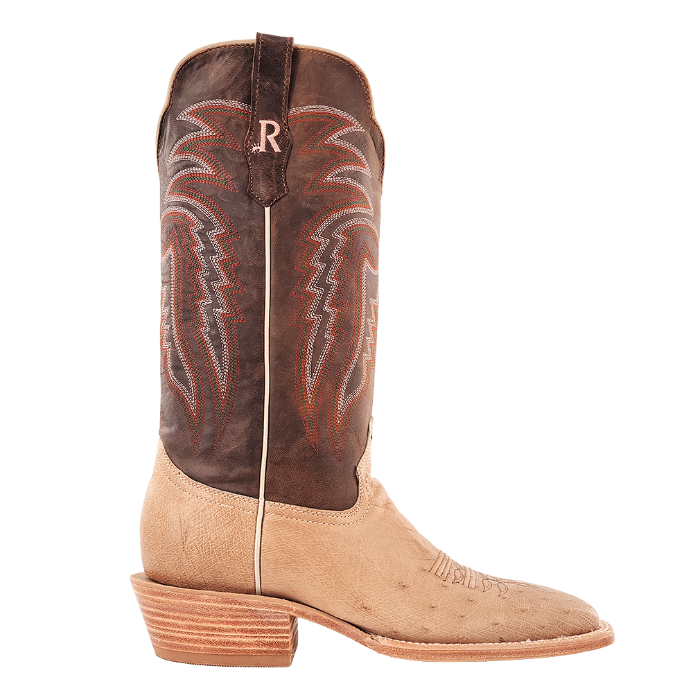 R. Watson Men’s Smooth Ostrich Wide Square 13″ Boot