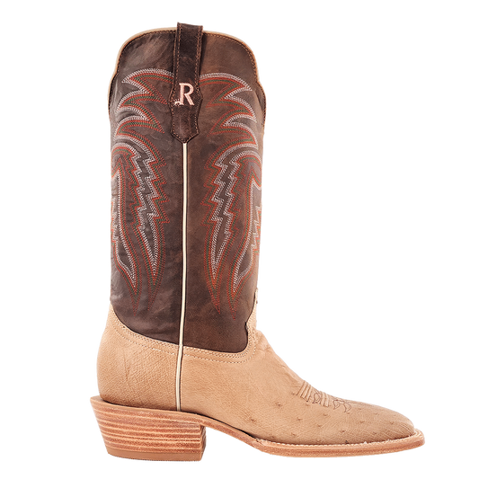 R. Watson Men’s Smooth Ostrich Wide Square 13″ Boot