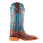 R. Watson Men’s Baby Blue and Palomino Tan Cowhide Wide Square 13″ Boot