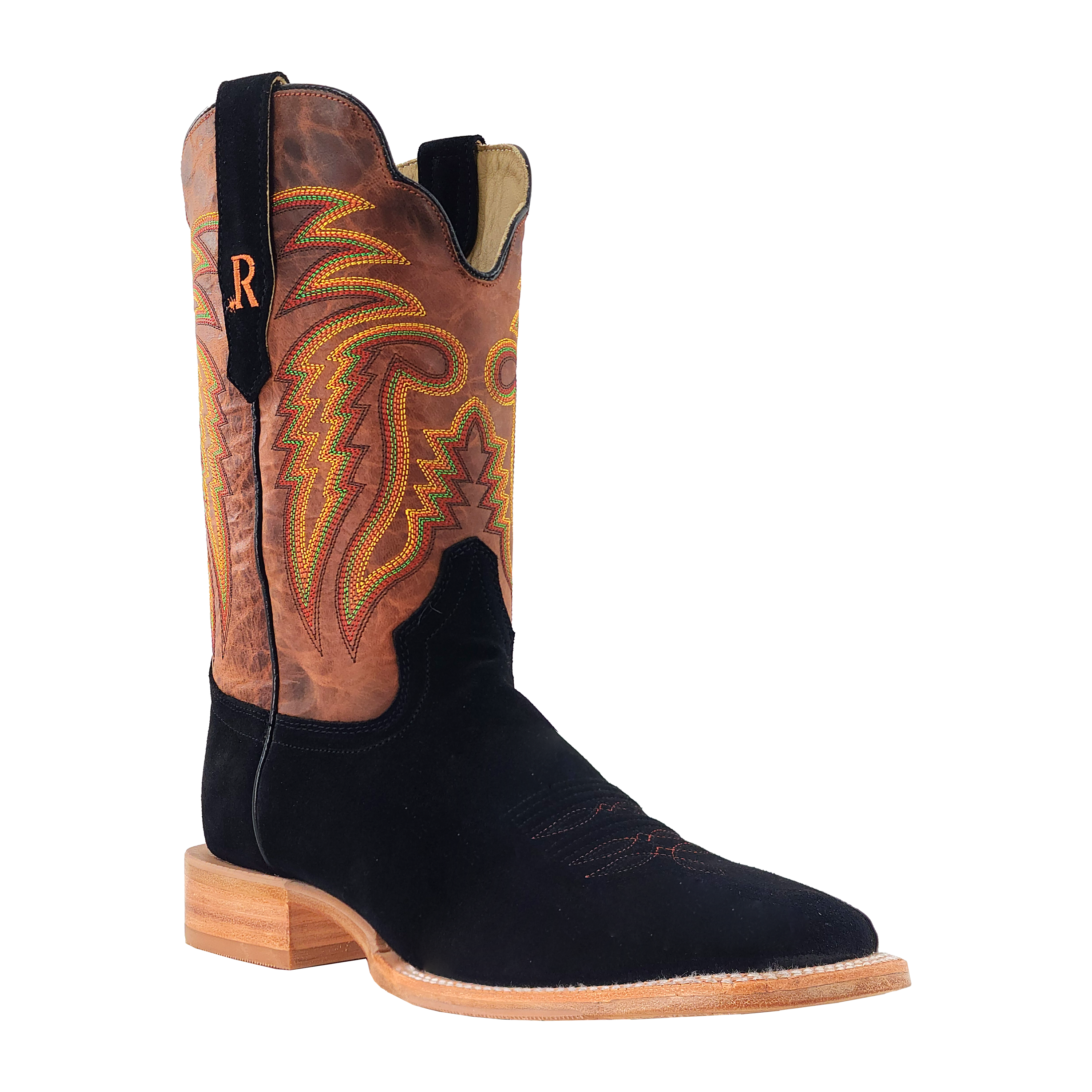 R Watson R. Watson Men's Desert Meil and Black Roughout Cowboy Boots – Cowboy ...