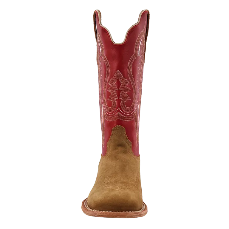 R. Watson Cherry Red Sand Roughout Boot