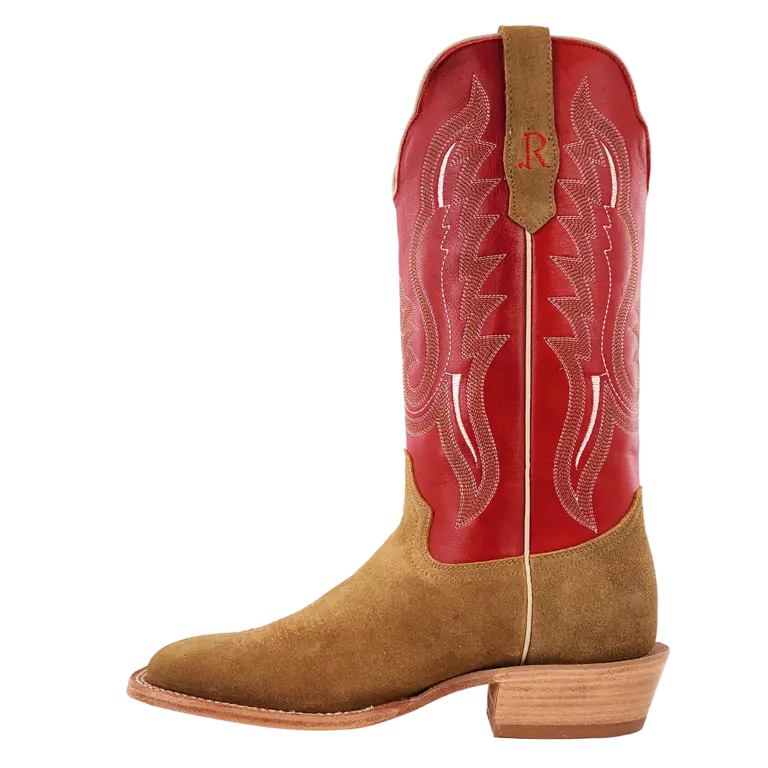 R. Watson Cherry Red Sand Roughout Boot