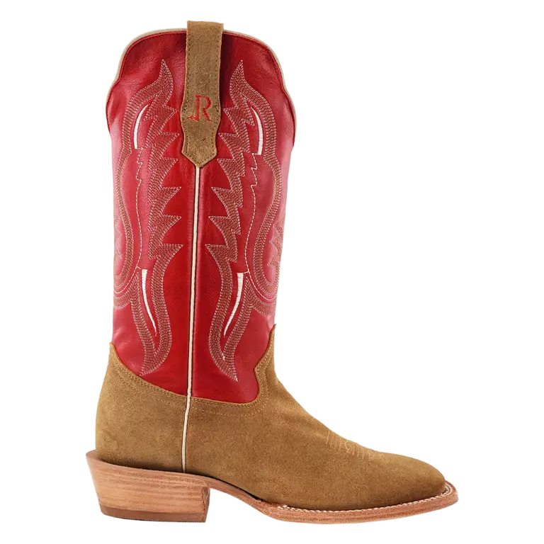 R. Watson Cherry Red Sand Roughout Boot