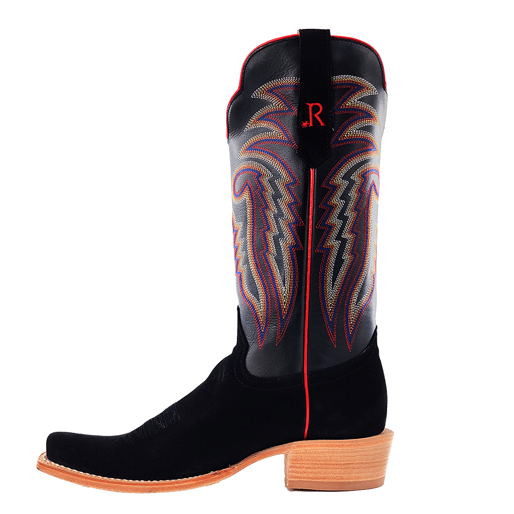 R. Watson Men’s Black Roughout Narrow Square 13″ Boot