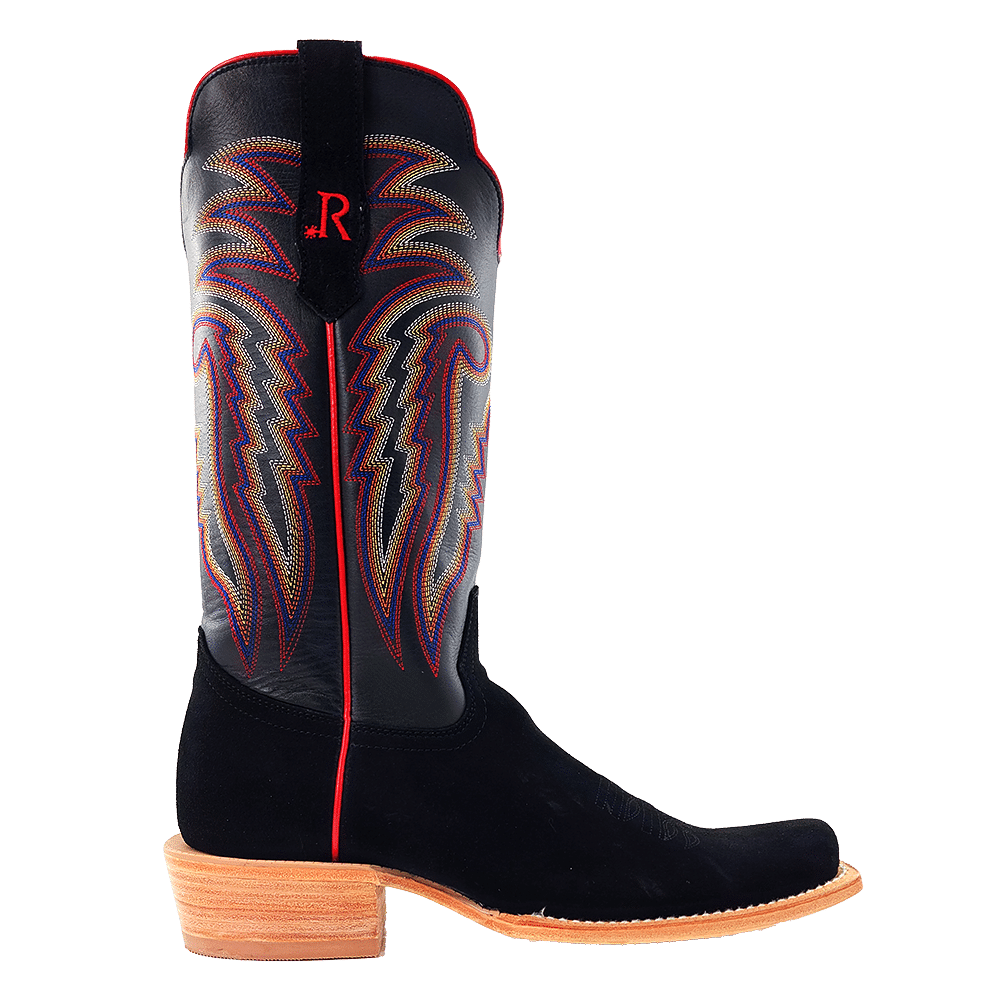 R. Watson Men’s Black Roughout Narrow Square 13″ Boot