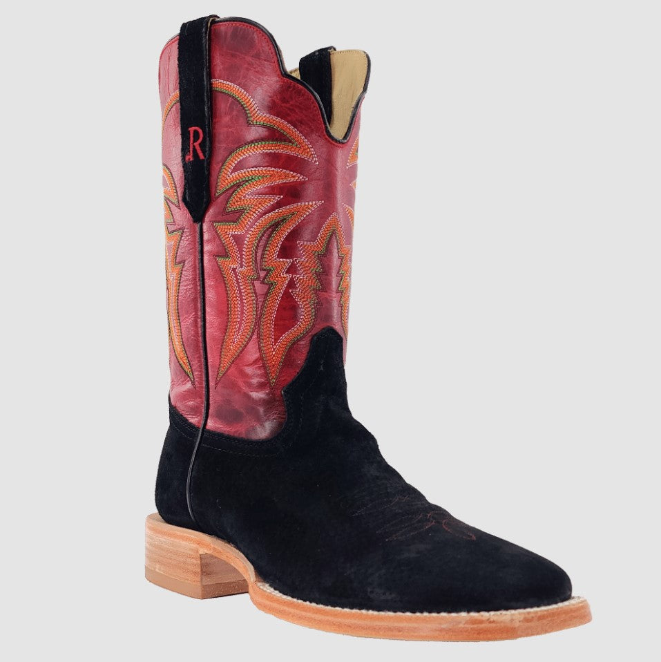 R Watson Black Boar Barn Red Cowhide Boot 10.5 D