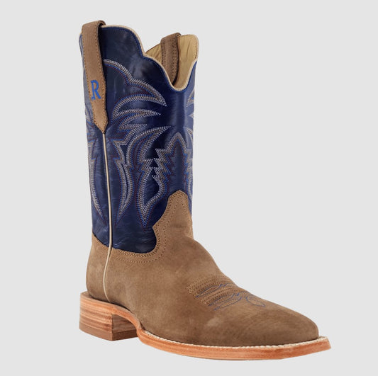 R Watson Mens Cafe Boar Azul Cowhide Boot 7 D