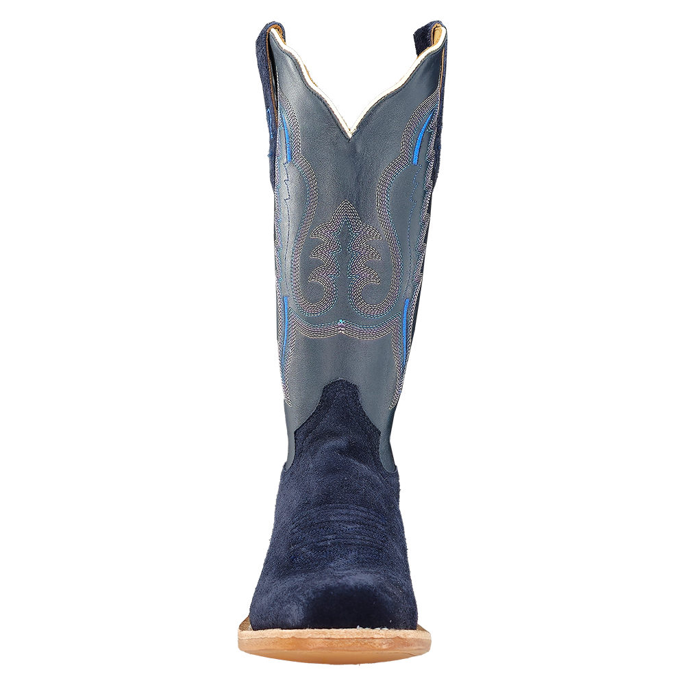 R. Watson Women’s Dark Blue Roughout Narrow Square 13″ Boot