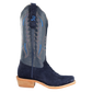 R. Watson Women’s Dark Blue Roughout Narrow Square 13″ Boot
