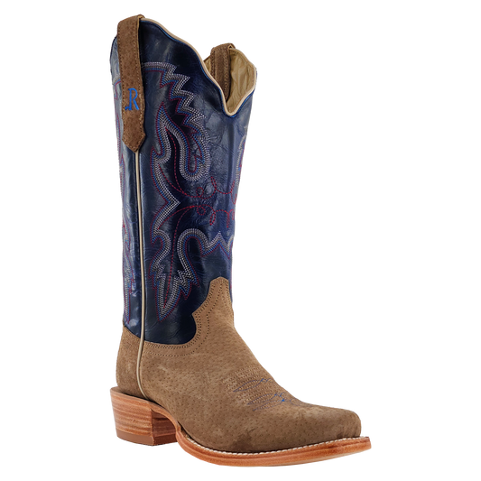 R. Watson Women's Cafe Boar Azule Cowhide Boot