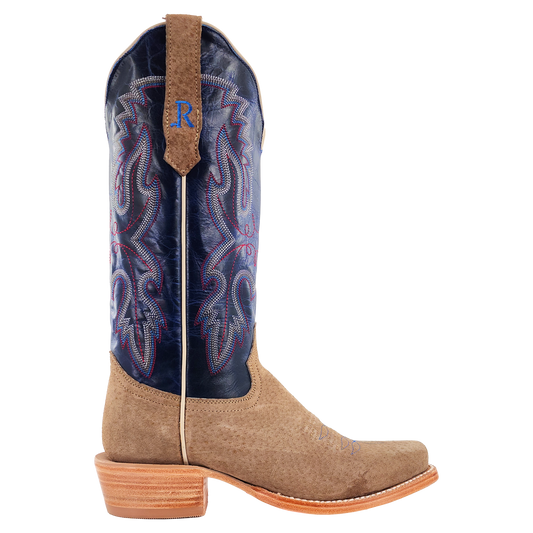 R. Watson Women's Cafe Boar Azule Cowhide Boot