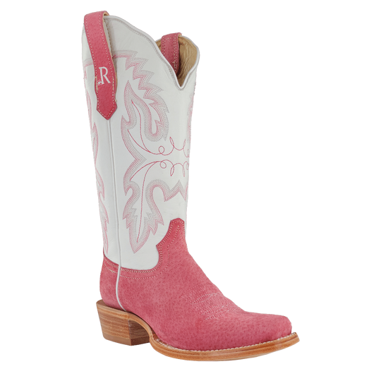 R. Watson Women’s Boar Narrow Square Boot in Rose