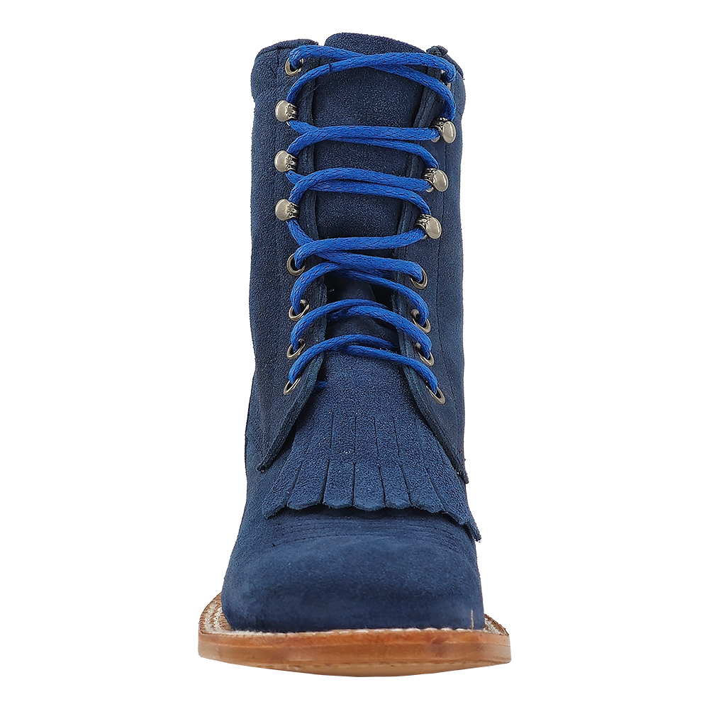 R Watson Women’s Lacer Wide Square 6″ Boot in Royal Blue