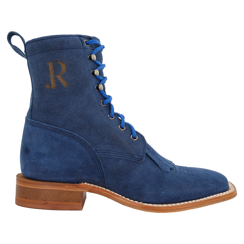 R Watson Women’s Lacer Wide Square 6″ Boot in Royal Blue