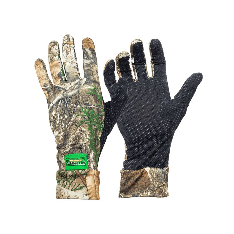 Primos Stretch-Fit Camo Gloves in Realtree Edge