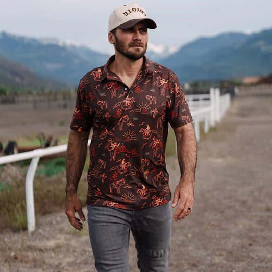 Raised By Coyotes Red Rock Rider Polo