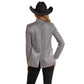 Rock & Roll Denim Silver Metallic Blazer