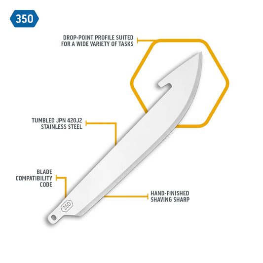 Outdoor Edge 3.5" Drop Point Replacement Blades - 6-Pack
